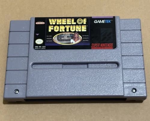 Super Nintendo SNES Wheel of Fortune (Cleaned, Tested & Working)