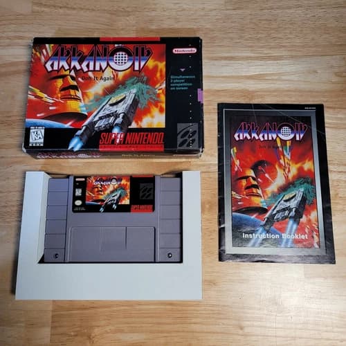 Arkanoid: Doh It Again SNES Super Nintendo Entertainment System, 1997 CIB Tested