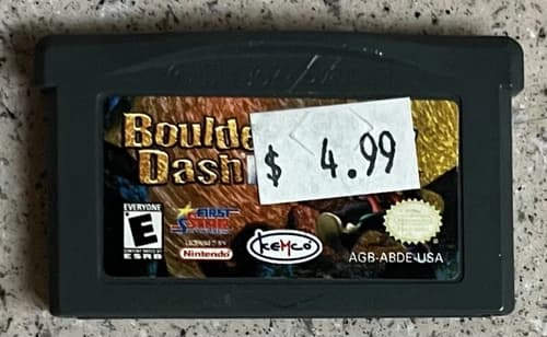 GBA Boulder Dash EX, Nintendo Game Boy Advance, 2002, Authentic & Tested