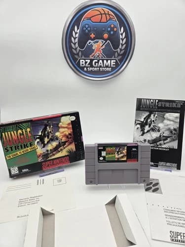 Jungle Strike : The Sequel to Desert Strike Nintendo SNES CIB Complete In Box