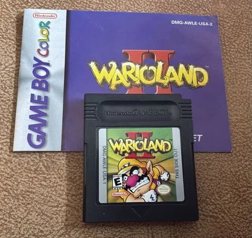 Nintendo Game Boy Color Wario Land 2 Cartridge Tested Working