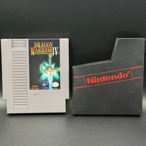 Dragon Warrior IV 4 (Nintendo NES) Authentic Game - Cleaned & Tested