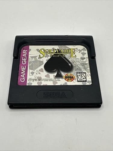 Solitaire FunPak Sega Game Gear game 1994 Tested Authentic Retro Video Game Cart