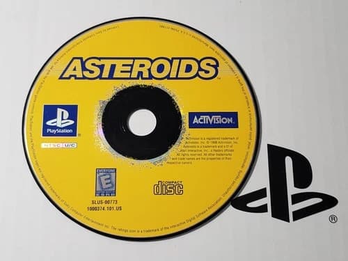 --DISC ONLY-- Asteroids (PS1, Playstation 1) Silver