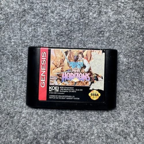 Uncharted Waters New Horizons (Sega Genesis, 1994) Cart ONLY GOOD TESTED