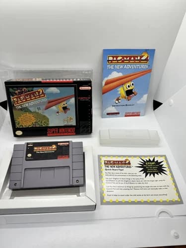 Pac Man 2 The New Adventures Super Nintendo SNES CIB Complete HOLOGRAPHIC Color