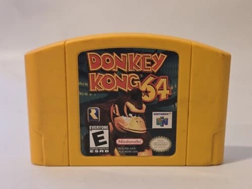 Donkey Kong 64 Nintendo 64 N64 Yellow Cartridge Authentic Tested Working