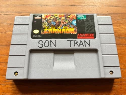 Total Carnage (SNES, 1993) Authentic, Tested, Good Cond., Fast Shipping!