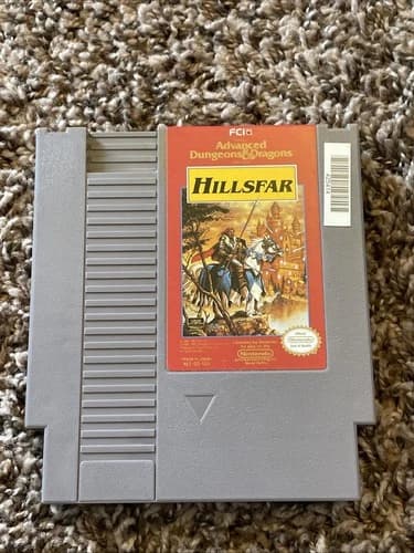 NES Hillsfar Advanced Dungeons & Dragons Video Game 1985 Nintendo - CLEAN CART