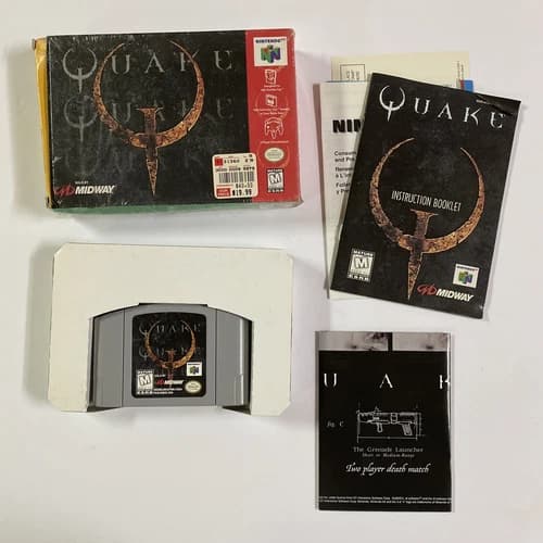 Nintendo Quake N64 Complete Game In Box CIB With Manual