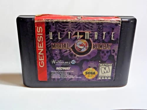 Sega Genesis Ultimate Mortal Kombat Cartridge Only Tested