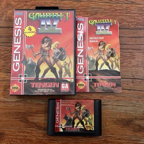 Gauntlet IV (Sega Genesis, 1993) CIB tested and working Tengen
