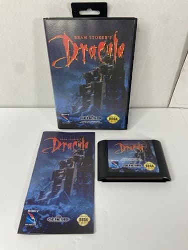 Bram Stoker's Dracula (Sega Genesis, 1993) Complete CIB w/Manual Tested CLEAN