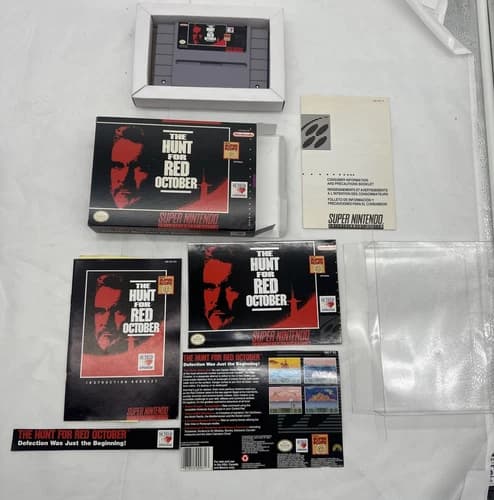 The Hunt for Red October Super Nintendo SNES Complete CIB Rep Box