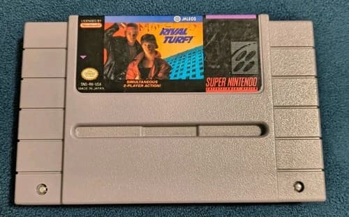 Rival Turf (Super Nintendo Entertainment System, 1992) Authentic Tested