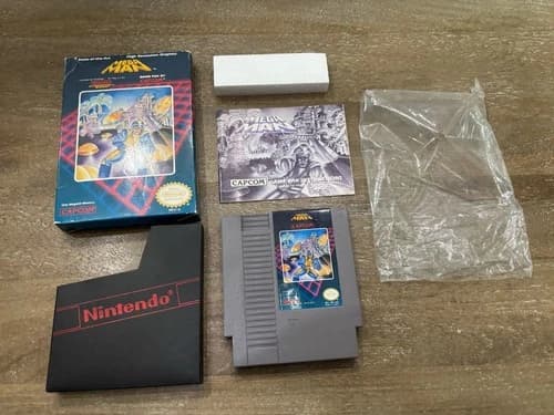 Original Mega Man 1 Nintendo NES Complete Box Cart Manual Baggie Capcom