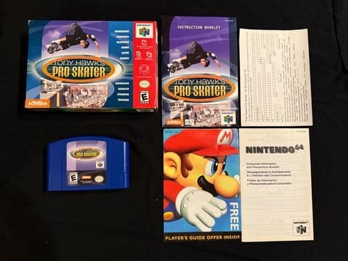 Tony Hawk's Pro Skater (Nintendo 64, 1999) Box Manual Complete CIB N64
