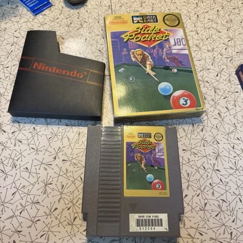 Side Pocket Nintendo NES 1992 Box Manual Data East