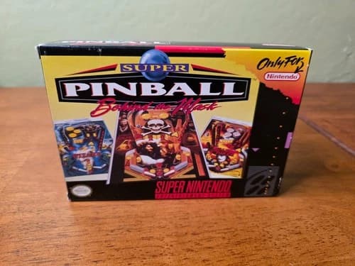 Super Pinball: Behind the Mask SNES Complete CIB Good Condition! Nice!