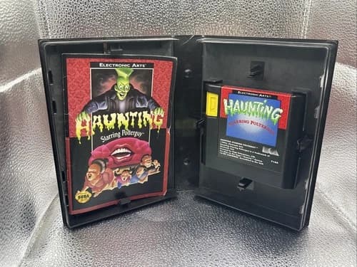 ( Saga Genesis) 1993 Haunting Starring Polterguy Authentic COMPLETE CIB!