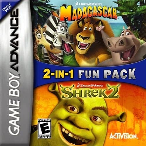 2-in-1 Fun Pack: Shrek 2 and Madagascar: Operation Penguin - GBA Game