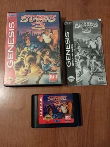 Streets of Rage 3 (Sega Genesis, 1994) Cib Manual Tested