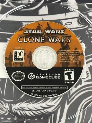 Star Wars: The Clone Wars (Nintendo GameCube, 2002) - Disc Only - Tested Works!