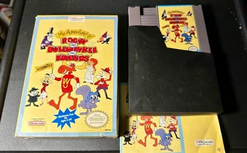 The Adventures of Rocky Bullwinkle and Friends Nintendo NES Complete CIB