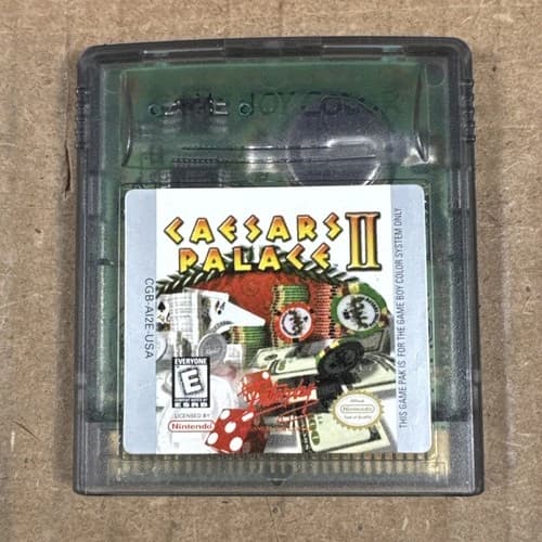 Caesar's Palace II Nintendo GameBoy Color GBC Authentic Game Cartridge Tested