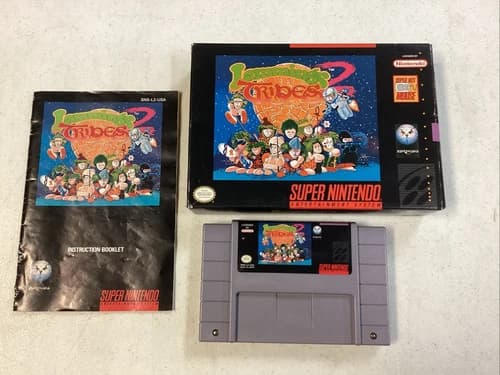 Lemmings 2: The Tribes (SNES, 1994) CIB Manual Tested