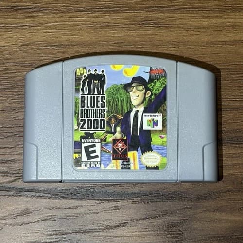 Blues Brothers 2000 Nintendo 64 N64 Tested Working Authentic Blockbuster Label