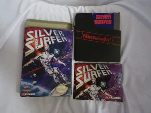 Silver Surfer Nintendo NES Complete In Box W/ Manual, Dust Sleeve Tested Working