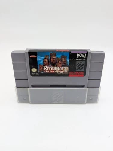 Romance of the Three 3 Kingdoms II 2 (Super Nintendo, 1992) SNES Tested - Saves