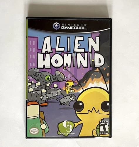 ALIEN HOMINID Nintendo Gamecube 2004 complete tested game disc, manual, case