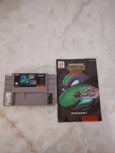 Teenage Mutant Ninja Turtles Tournament Fighters Nintendo SNES 1993 Cartridge