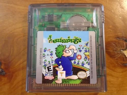 Lemmings Game Boy Color Game Only Tested/Working