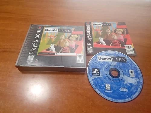 CIB Theme Park (Sony PlayStation 1 PS1, 1995) Complete *TESTED*