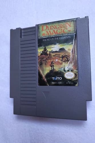 Dungeon Magic: Sword of the Elements (Nintendo NES, 1989) - Cart Only