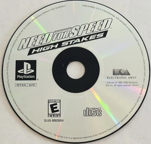 Need for Speed: High Stakes (PlayStation, PS1) DISC ONLY | NO TRACKING | M2569