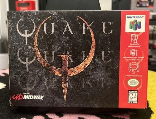 Nintendo Quake N64 Complete Game In Box CIB With Manual Great Condition