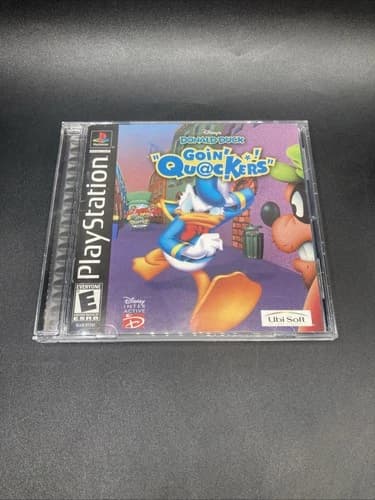 Donald Duck: Goin' Quackers Disney PlayStation PS1 Complete CIB. Tested