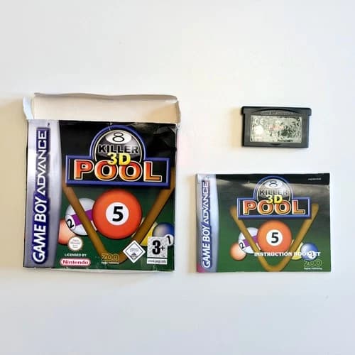 Killer 3D Pool Nintendo Game Boy Advance – CIB Complete in Box, Boxed w/ Manual