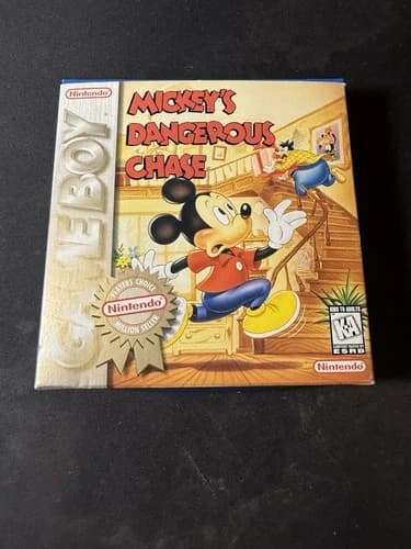 Mickey's Dangerous Chase - (Players Choice) Nintendo Game Boy (1991) CIB Great