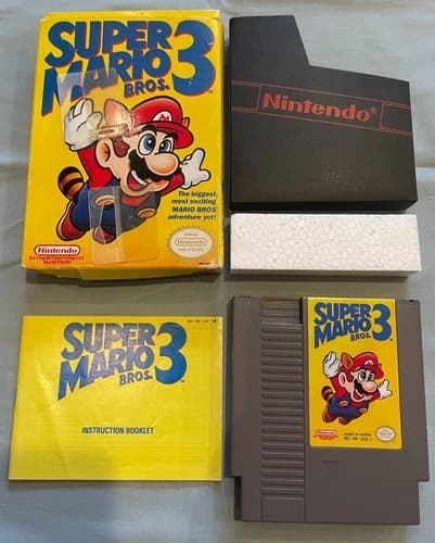 SUPER MARIO BROS 3 Nintendo NES Classic Video Game COMPLETE in Original Box CIB!