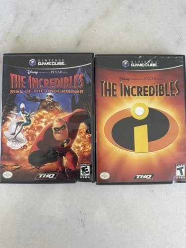 The Incredibles and The Incredibles Rise Of The Underminer Nintendo GameCube CIB