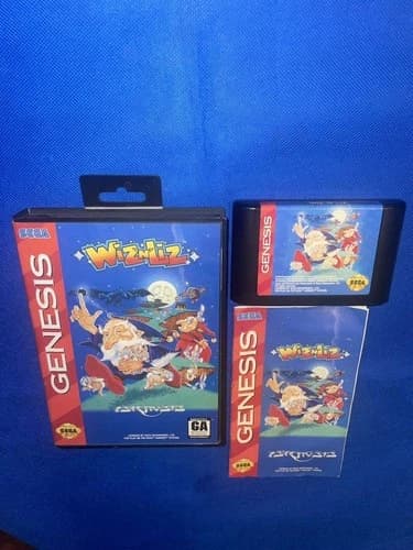 Wiz 'N' Liz (SEGA Genesis, 1993) Cib Complete w/ Manual