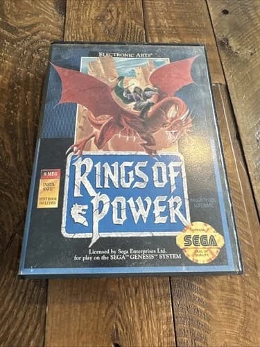 Rings of Power (Sega Genesis) CIB Complete Authentic W/ Reg Card AND MAP RARE