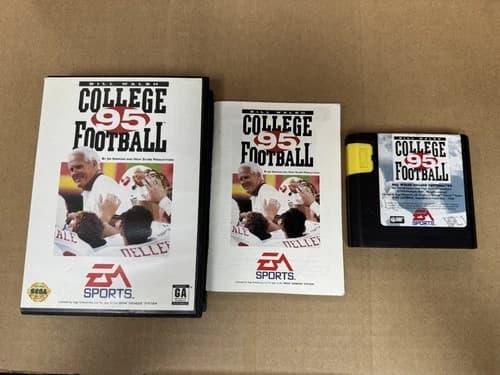 Bill Walsh College Football 95 Sega Genesis Complete In Box CIB Great Shape