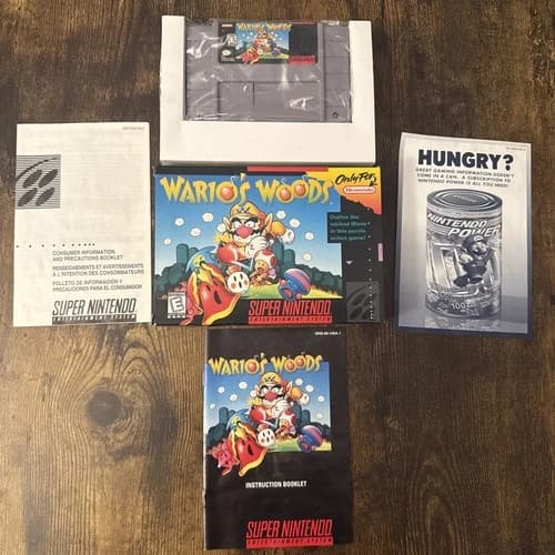 Wario's Woods (Super Nintendo Entertainment System, 1994) CIB TESTED