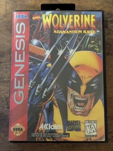 Wolverine: Adamantium Rage (Sega Genesis, 1994) CIB